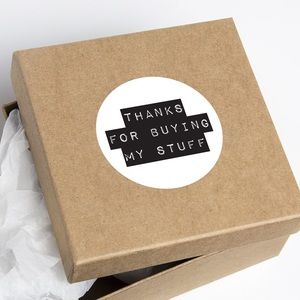 Thanks for Buying My Stuff Posh Package Stickers